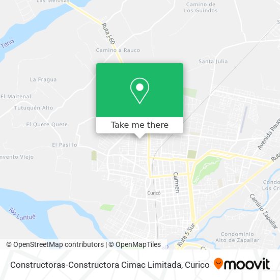 Constructoras-Constructora Cimac Limitada map