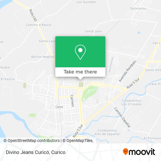 Mapa de Divino Jeans Curicó