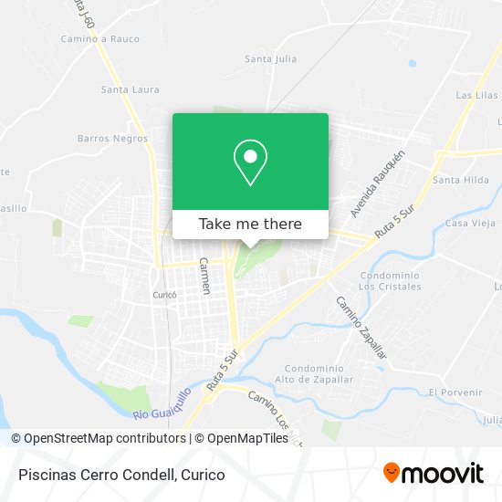 Piscinas Cerro Condell map