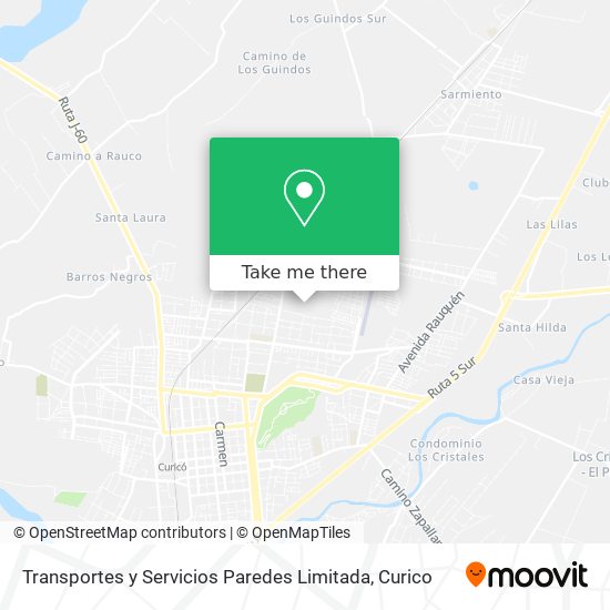 Transportes y Servicios Paredes Limitada map