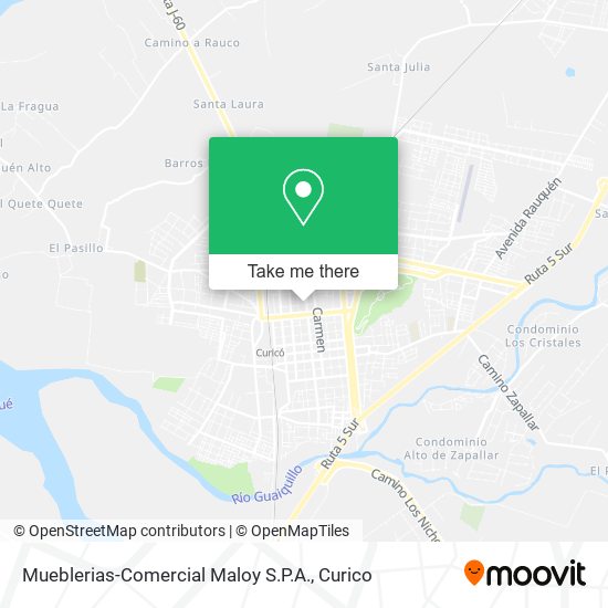 Mapa de Mueblerias-Comercial Maloy S.P.A.