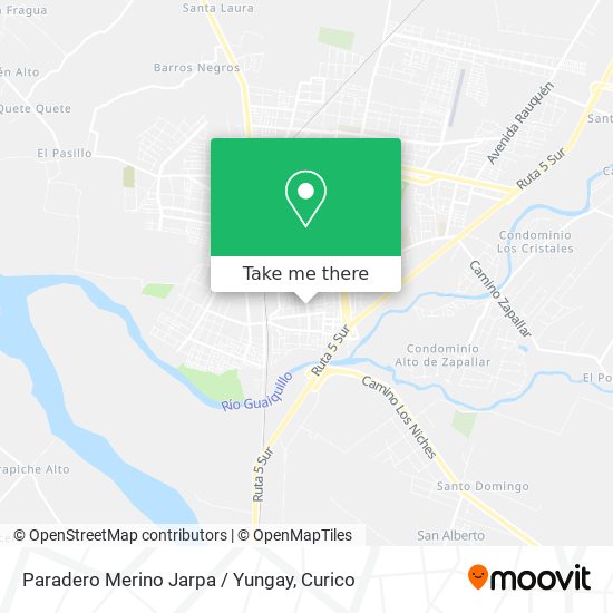 Mapa de Paradero Merino Jarpa / Yungay