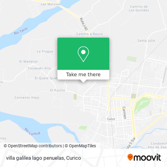 Mapa de villa galilea lago penuelas
