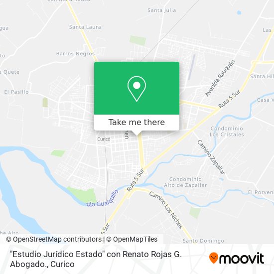 "Estudio Jurídico Estado" con Renato Rojas G. Abogado. map