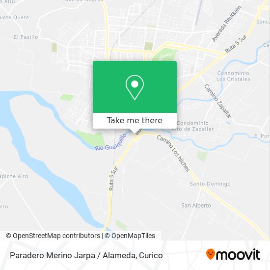 Mapa de Paradero Merino Jarpa / Alameda