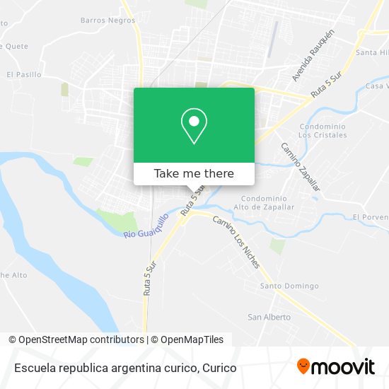 Escuela republica argentina curico map