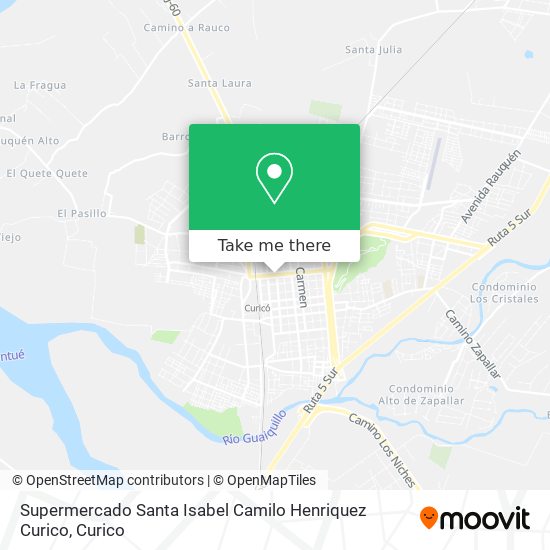 Supermercado Santa Isabel Camilo Henriquez Curico map