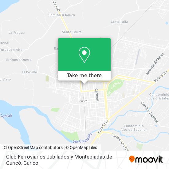 Club Ferroviarios Jubilados y Montepiadas de Curicó map