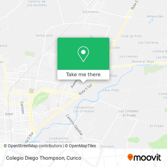 Colegio Diego Thompson map