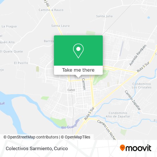 Colectivos Sarmiento map