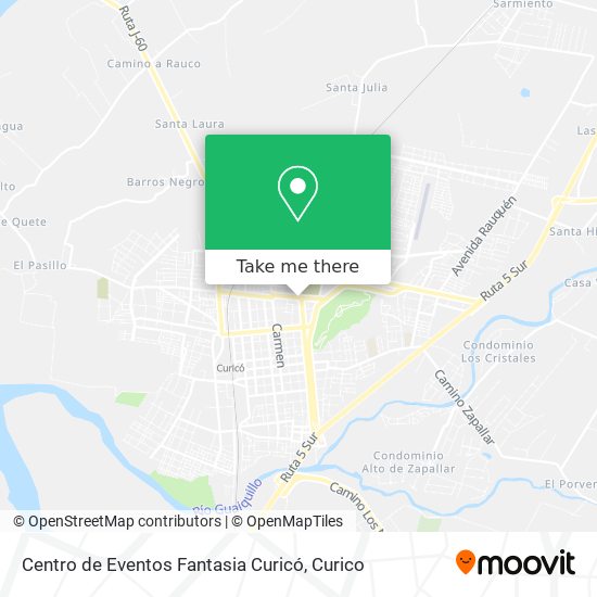 Mapa de Centro de Eventos Fantasia Curicó