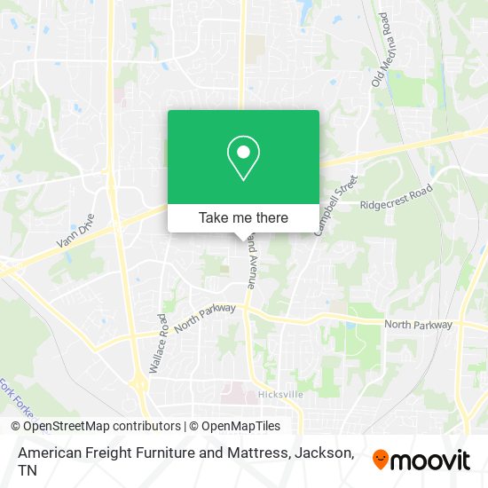 American Freight Furniture and Mattress map