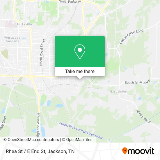 Rhea St / E End St map