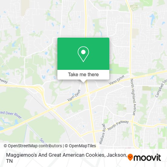 Maggiemoo's And Great American Cookies map