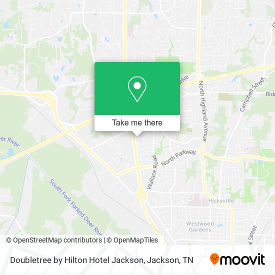 Mapa de Doubletree by Hilton Hotel Jackson