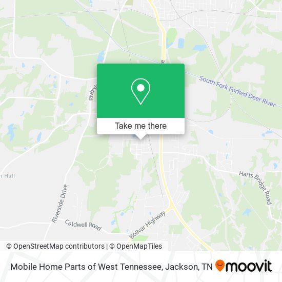 Mobile Home Parts of West Tennessee map