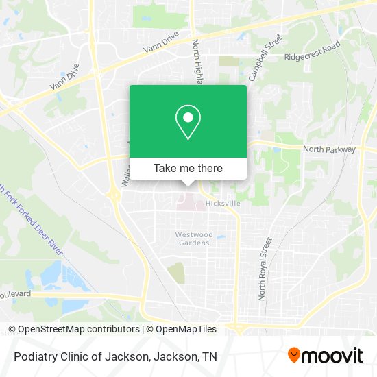 Mapa de Podiatry Clinic of Jackson