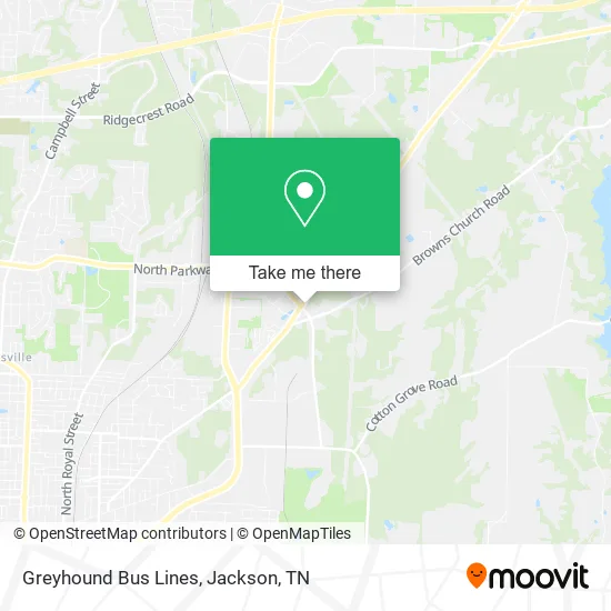 Mapa de Greyhound Bus Lines