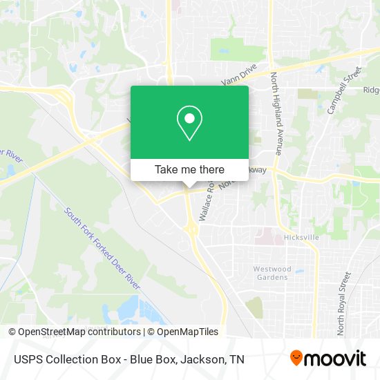 USPS Collection Box - Blue Box map