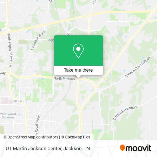 UT Martin Jackson Center map
