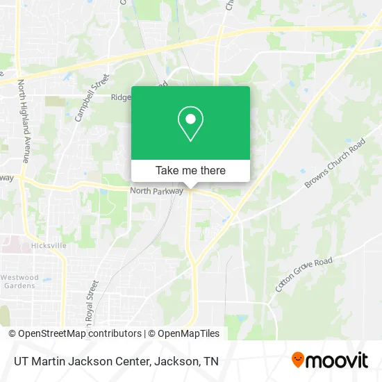UT Martin Jackson Center map