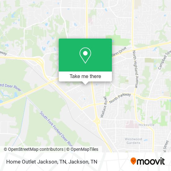 Mapa de Home Outlet Jackson, TN