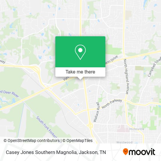 Casey Jones Southern Magnolia map