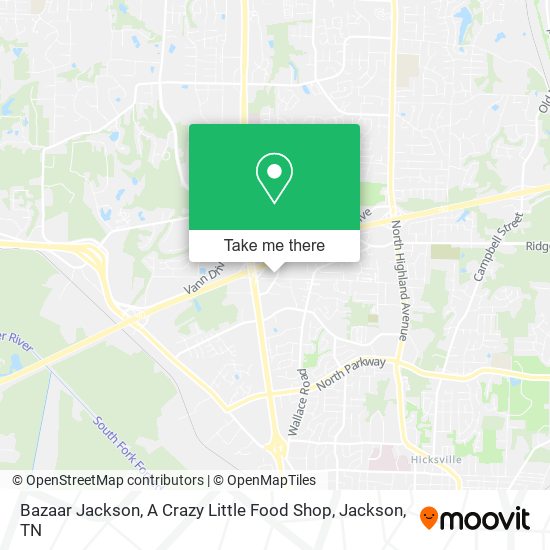 Bazaar Jackson, A Crazy Little Food Shop map
