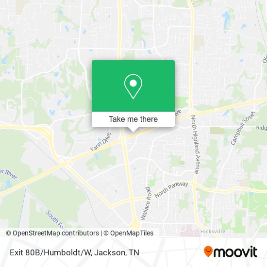 Mapa de Exit 80B/Humboldt/W