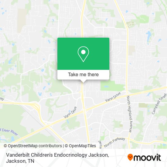 Vanderbilt Children's Endocrinology Jackson map