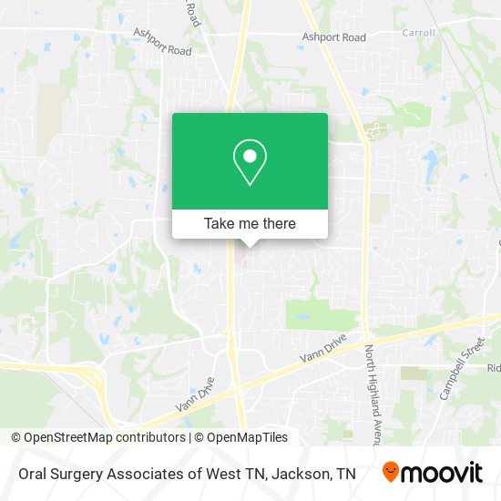 Oral Surgery Associates of West TN map