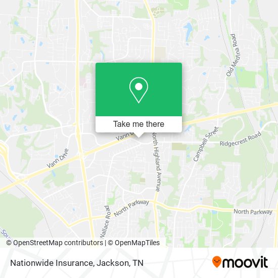 Mapa de Nationwide Insurance