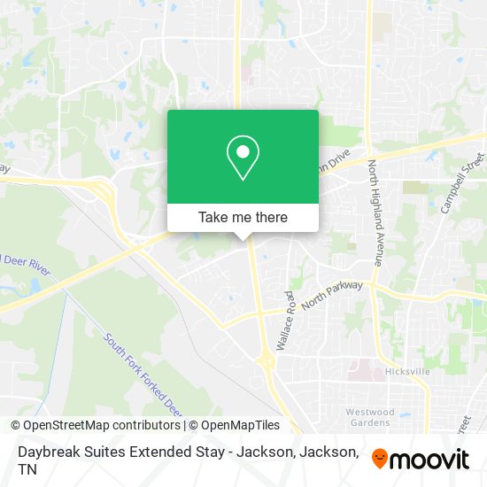 Daybreak Suites Extended Stay - Jackson map