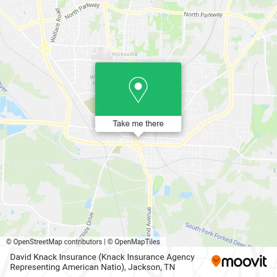 David Knack Insurance (Knack Insurance Agency Representing American Natio) map