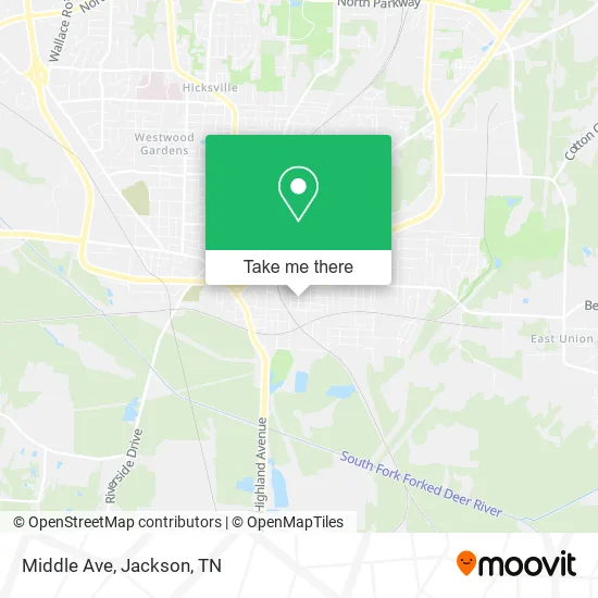 Middle Ave map