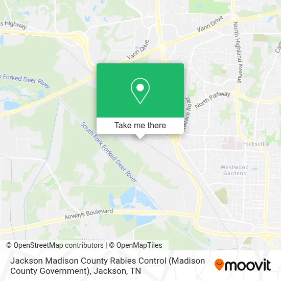 Jackson Madison County Rabies Control (Madison County Government) map