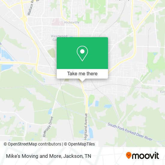 Mike's Moving and More map