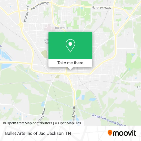 Ballet Arts Inc of Jac map