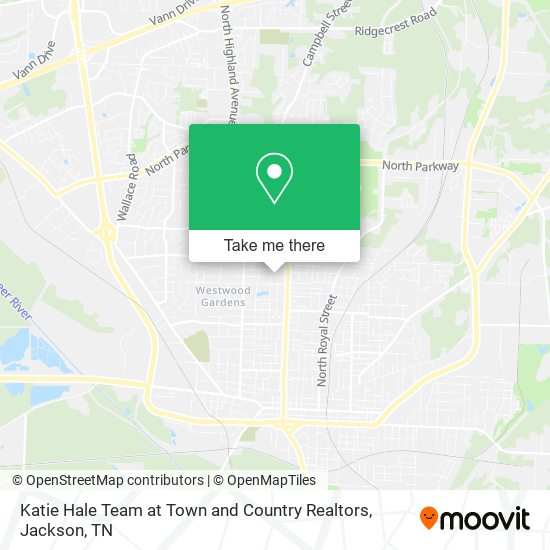 Katie Hale Team at Town and Country Realtors map