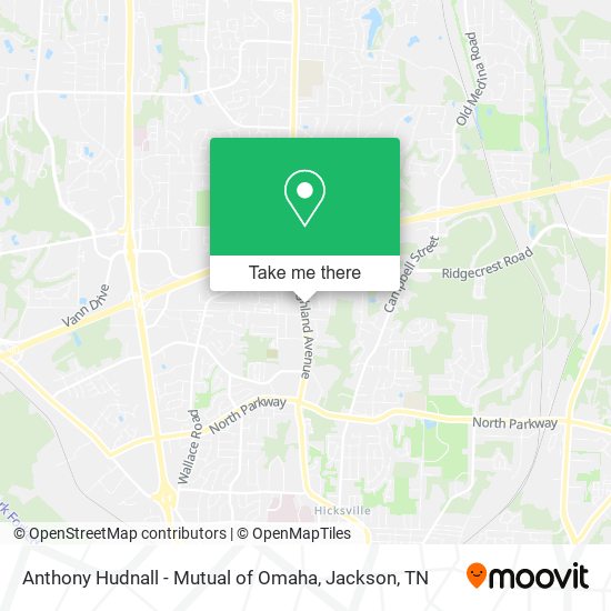 Anthony Hudnall - Mutual of Omaha map