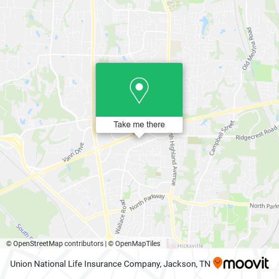 Union National Life Insurance Company map