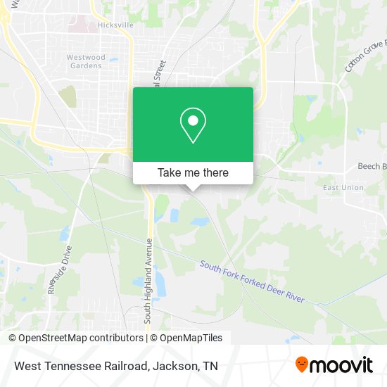 West Tennessee Railroad map