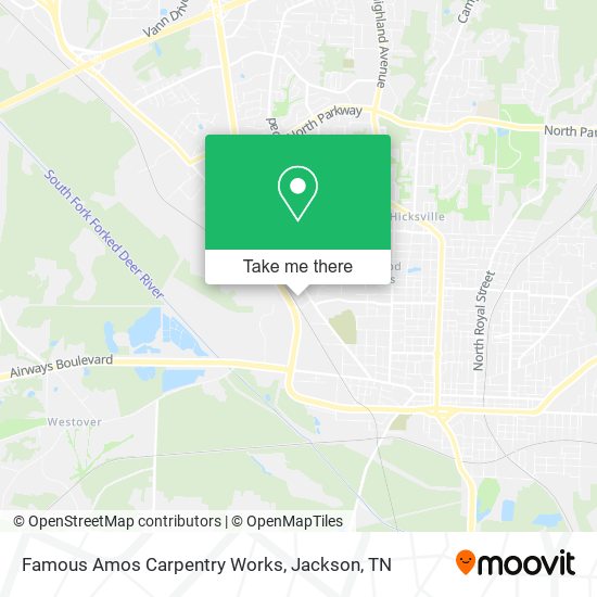 Famous Amos Carpentry Works map