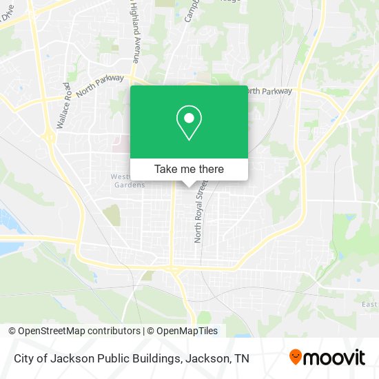 City of Jackson Public Buildings map