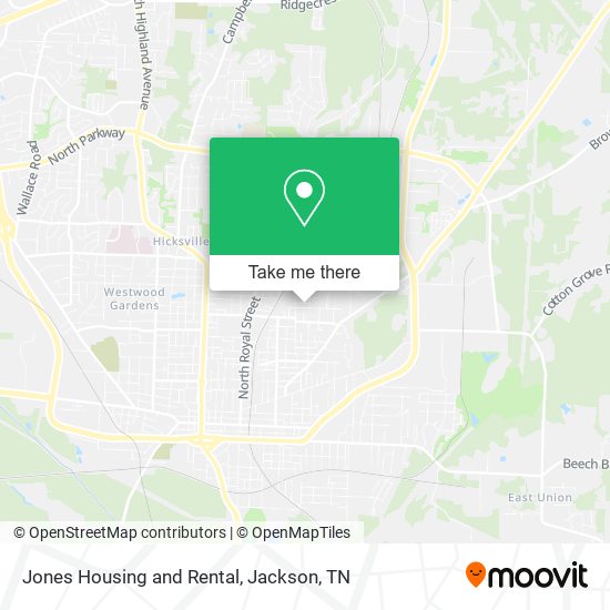 Jones Housing and Rental map