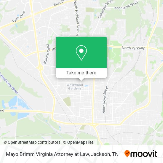 Mayo Brimm Virginia Attorney at Law map