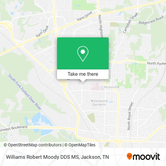Williams Robert Moody DDS MS map