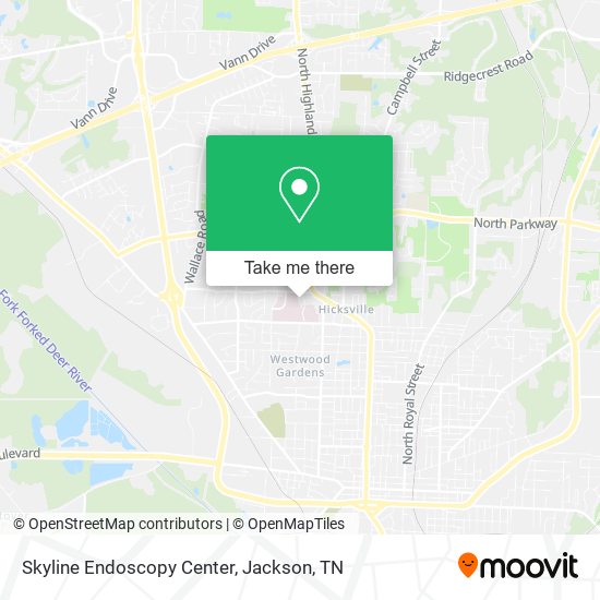 Skyline Endoscopy Center map