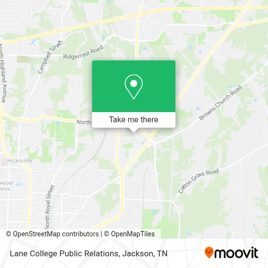Lane College Public Relations map