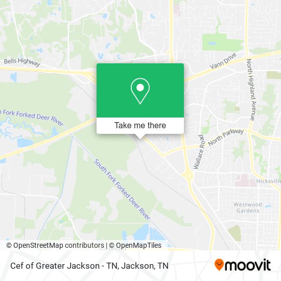 Cef of Greater Jackson - TN map